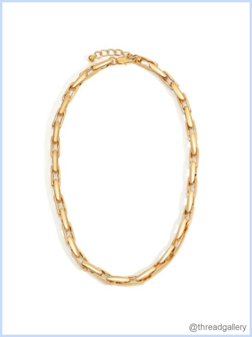 14K Gold Plated Chunky Chain Choker Necklace Trendy Jewelry 16.14 in